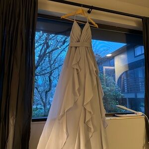 Gorgeous Grey Vera Wang Grecian Formal Gown